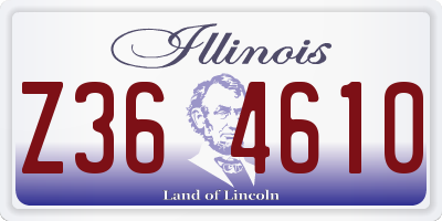 IL license plate Z364610