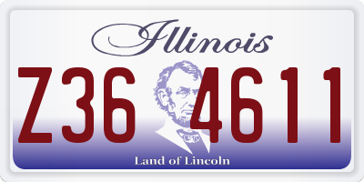 IL license plate Z364611
