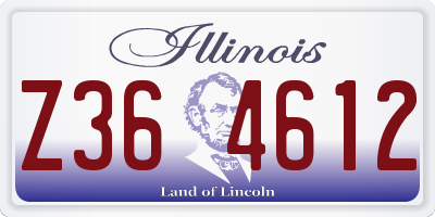 IL license plate Z364612