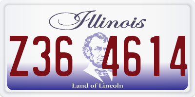 IL license plate Z364614