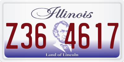 IL license plate Z364617