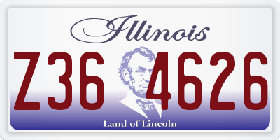 IL license plate Z364626