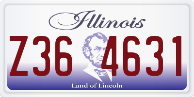 IL license plate Z364631