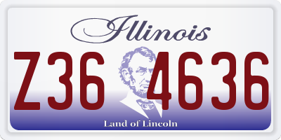 IL license plate Z364636
