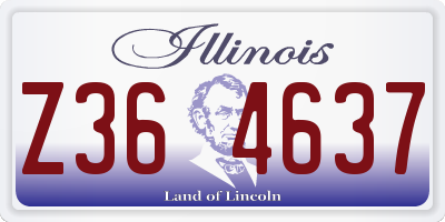 IL license plate Z364637