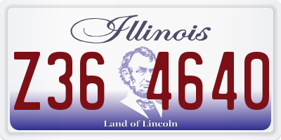 IL license plate Z364640