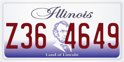 IL license plate Z364649