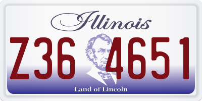 IL license plate Z364651