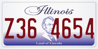 IL license plate Z364654