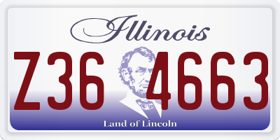 IL license plate Z364663