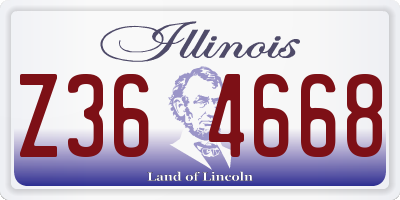 IL license plate Z364668