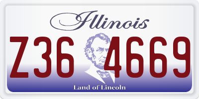 IL license plate Z364669