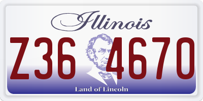 IL license plate Z364670