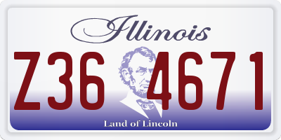 IL license plate Z364671