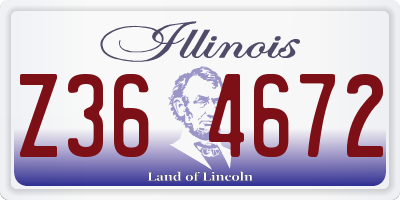 IL license plate Z364672