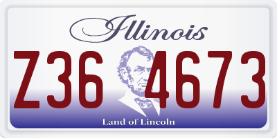 IL license plate Z364673