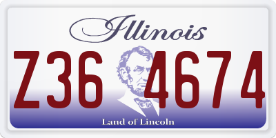 IL license plate Z364674