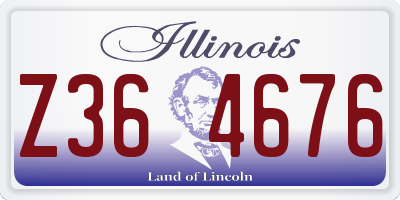 IL license plate Z364676