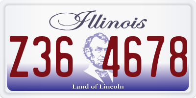IL license plate Z364678