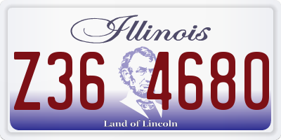 IL license plate Z364680