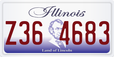 IL license plate Z364683