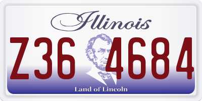 IL license plate Z364684