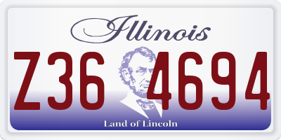 IL license plate Z364694