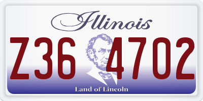 IL license plate Z364702