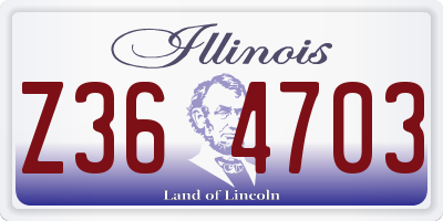 IL license plate Z364703