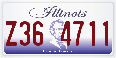 IL license plate Z364711
