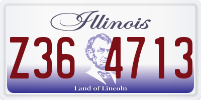 IL license plate Z364713