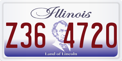 IL license plate Z364720