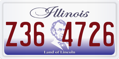 IL license plate Z364726