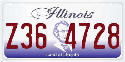 IL license plate Z364728