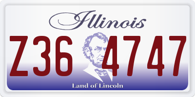 IL license plate Z364747