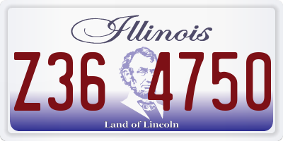 IL license plate Z364750