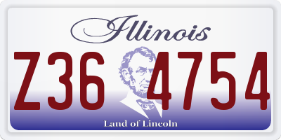 IL license plate Z364754