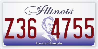 IL license plate Z364755