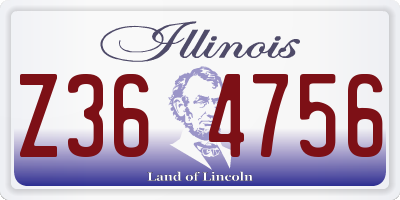 IL license plate Z364756