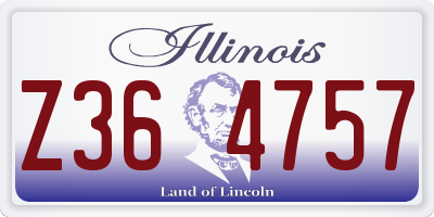 IL license plate Z364757