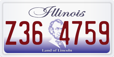 IL license plate Z364759