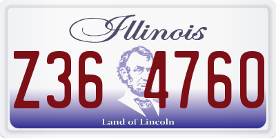 IL license plate Z364760