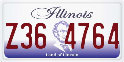 IL license plate Z364764