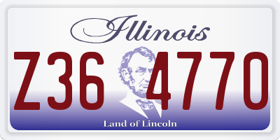 IL license plate Z364770