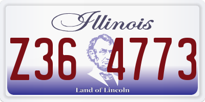 IL license plate Z364773