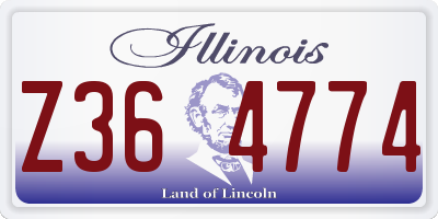 IL license plate Z364774