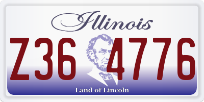 IL license plate Z364776