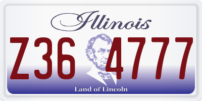 IL license plate Z364777