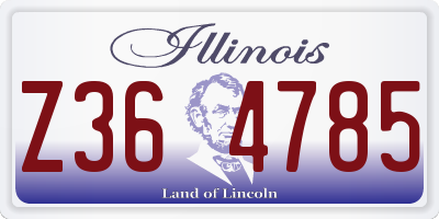 IL license plate Z364785
