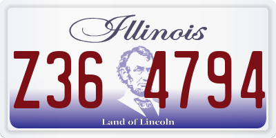 IL license plate Z364794
